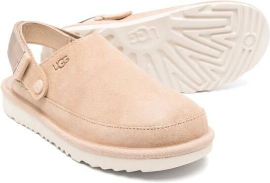 UGG Kids Goldenstar suède klompen Beige