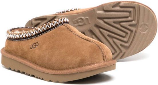 UGG Kids Slippers met logo-reliëf Bruin