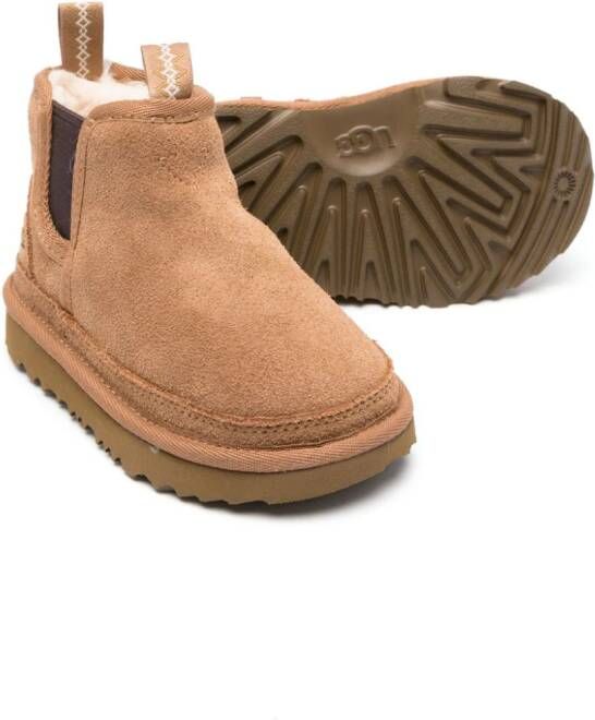 UGG Kids Neumel Chelsea suède laarzen Bruin