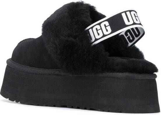 UGG Muiltjes met imitatiebont Zwart