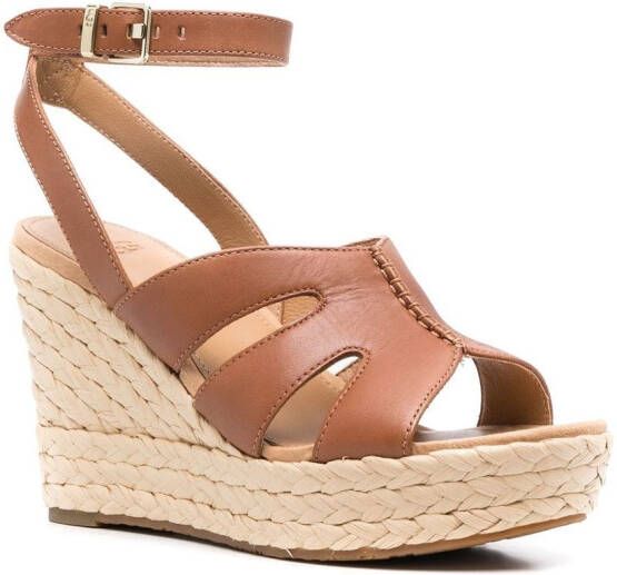 UGG Sandalen met sleehak Bruin