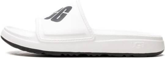 UGG "Wilcox Chopped slippers met logo" Wit