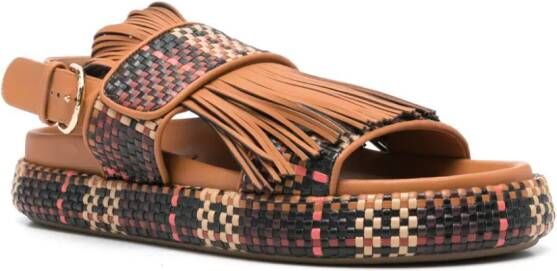 Ulla Johnson Alba leren sandalen Bruin