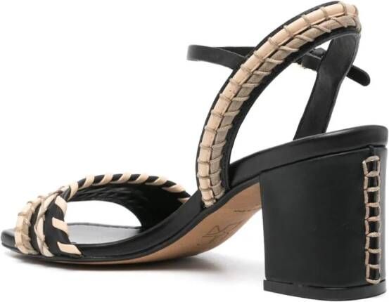 Ulla Johnson Sofia leren sandalen 70 mm Zwart