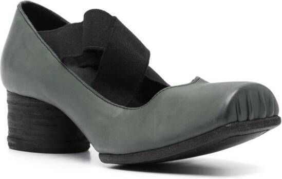 Uma Wang 50mm leren pumps Groen