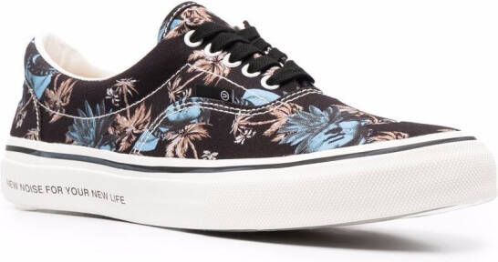 Undercover Sneakers met bloemenprint Zwart