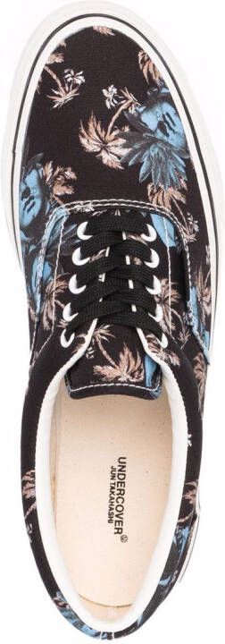 Undercover Sneakers met bloemenprint Zwart