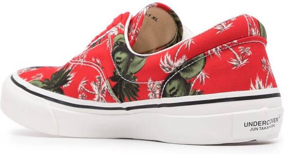 Undercover Sneakers met palmboomprint Rood