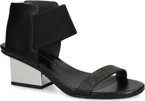 United Nude Raila leren sandalen Zwart