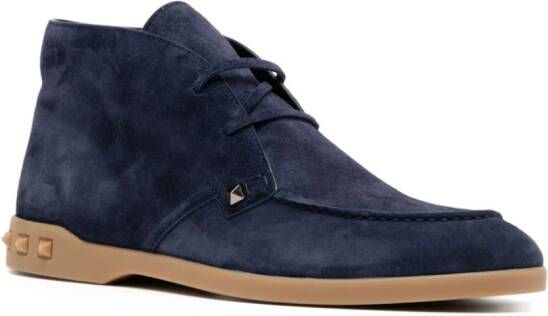 Valentino Garavani Leisure Flows suède desert boots Blauw