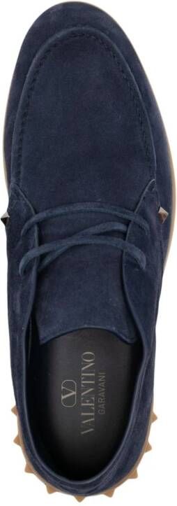 Valentino Garavani Leisure Flows suède desert boots Blauw