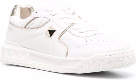 Valentino Garavani One Stud XL leren sneakers Wit