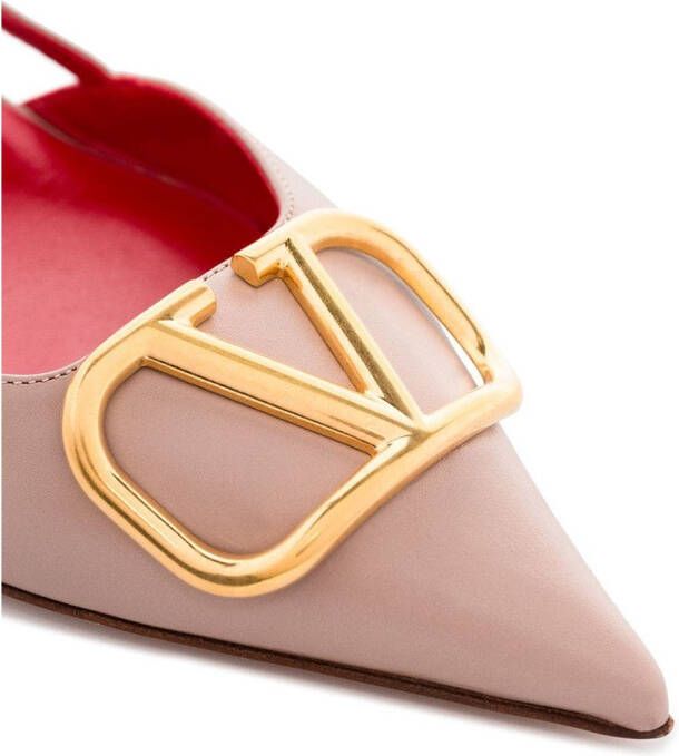 Valentino Garavani Vlogo slingback pumps Beige