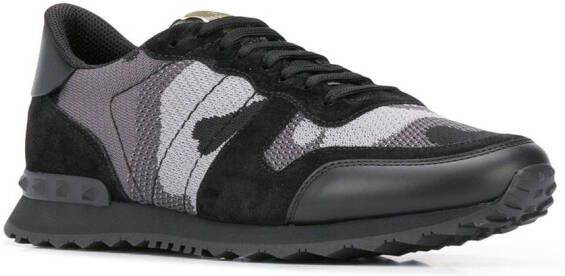 Valentino Garavani Rockrunner sneakers met camouflageprint Zwart