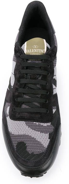 Valentino Garavani Rockrunner sneakers met camouflageprint Zwart