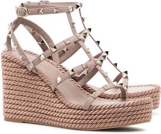 Valentino Garavani Rockstud 120 leren sleehakken Roze