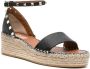 Valentino Garavani Rockstud espadrilles Zwart - Thumbnail 2