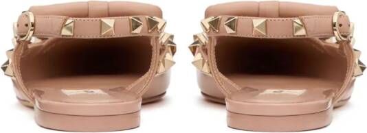 Valentino Garavani Rockstud slingback ballerina's met strik Roze