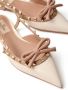 Valentino Garavani Rockstud slingback ballerina's met strik Zilver - Thumbnail 5