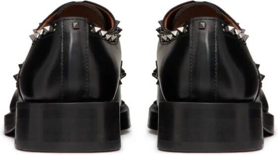 Valentino Garavani Rockstud leren brogues Zwart