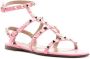 Valentino Garavani Rockstud leren sandalen Roze - Thumbnail 2