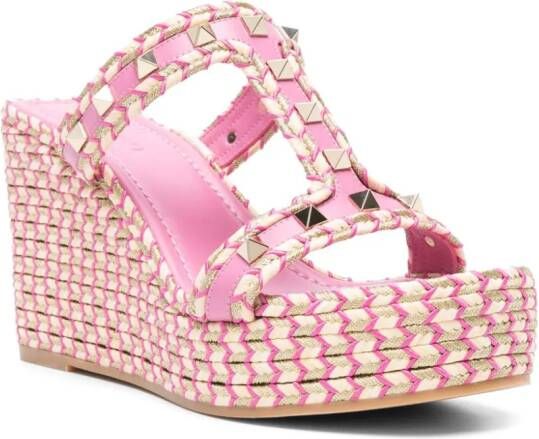 Valentino Garavani Rockstud leren muiltjes Roze