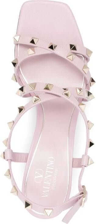 Valentino Garavani Rockstud leren sandalen Paars