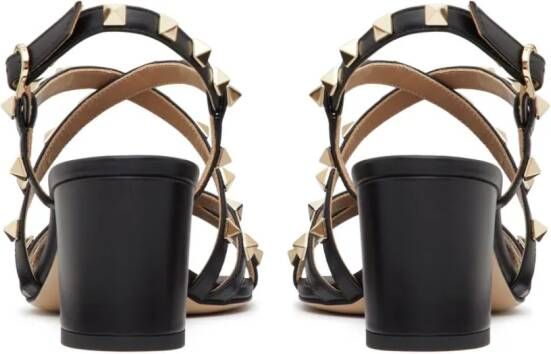 Valentino Garavani Rockstud leren sandalen Zwart