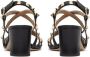 Valentino Garavani Rockstud leren sandalen Zwart - Thumbnail 3