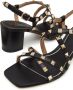 Valentino Garavani Rockstud leren sandalen Zwart - Thumbnail 5