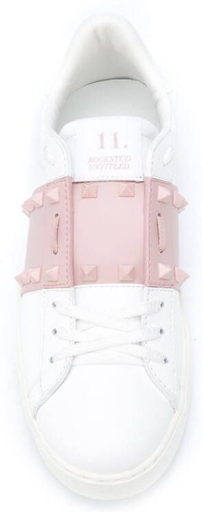 Valentino Garavani Rockstud leren sneakers Wit