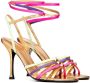 Valentino Garavani Rockstud metallic sandalen Goud - Thumbnail 2