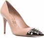 Valentino Garavani Rockstud pumps met puntige neus Roze - Thumbnail 2