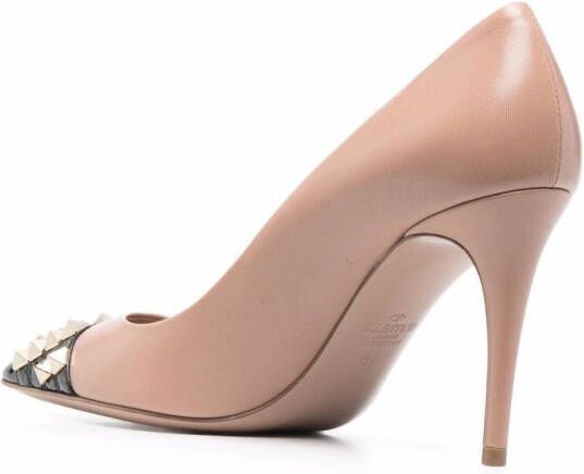 Valentino Garavani Rockstud pumps met puntige neus Roze