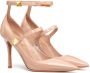 Valentino Garavani Rockstud pumps van lakleer Beige - Thumbnail 2