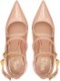 Valentino Garavani Rockstud pumps van lakleer Beige - Thumbnail 4