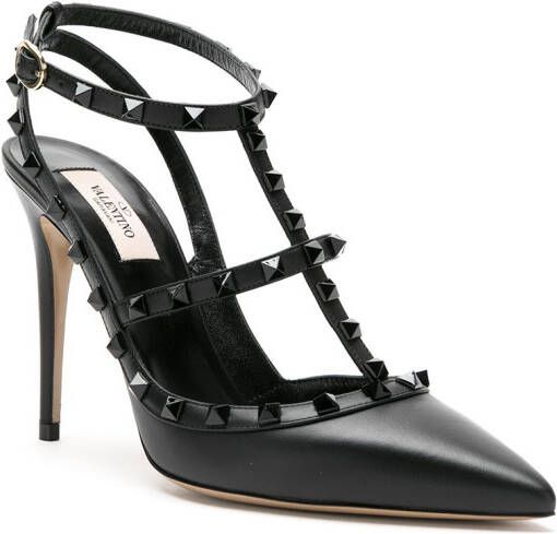 Valentino Garavani Rockstud gekooide pumps Zwart