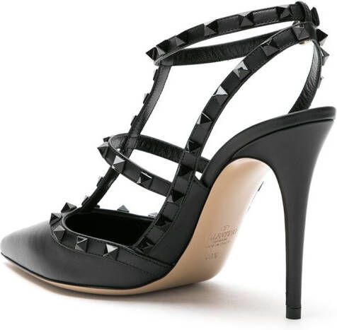 Valentino Garavani Rockstud gekooide pumps Zwart