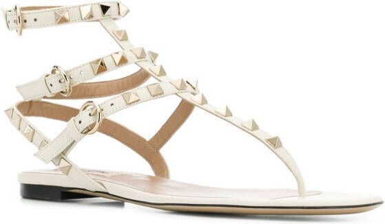 Valentino Garavani Rockstud sandalen Beige