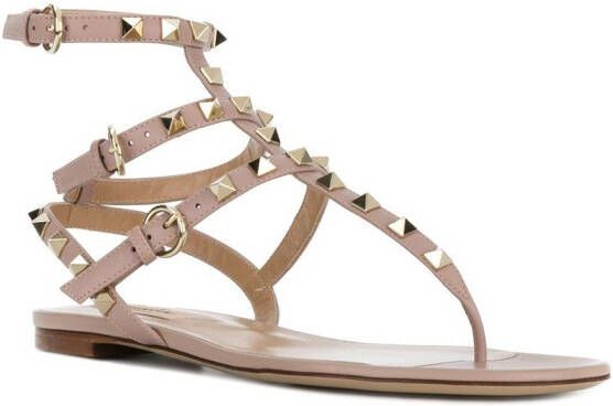 Valentino Garavani Rockstud sandalen Beige