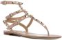 Valentino Garavani Rockstud sandalen Beige - Thumbnail 2