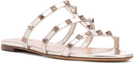 Valentino Garavani Rockstud sandalen Goud