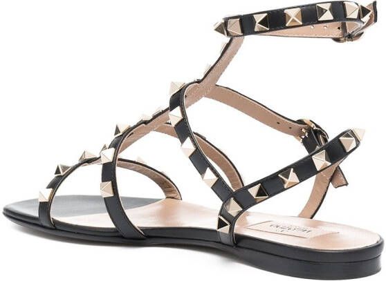 Valentino Garavani Rockstud sandalen met enkelbandje Zwart