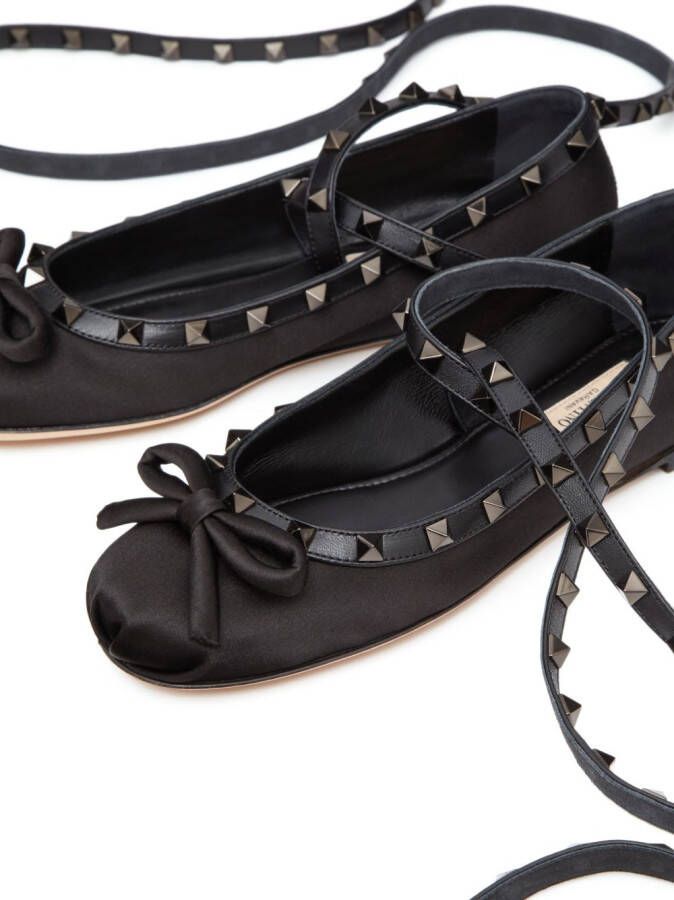 Valentino Garavani Rockstud ballerina's Zwart