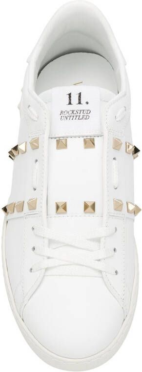 Valentino Garavani Rockstud Untitled leren sneakers Wit