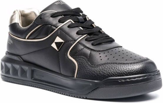 Valentino Garavani One Stud XL leren sneakers Zwart