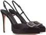 Valentino Garavani Signature slingback pumps met VLOGO Zwart - Thumbnail 2