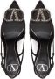 Valentino Garavani Signature slingback pumps met VLOGO Zwart - Thumbnail 4