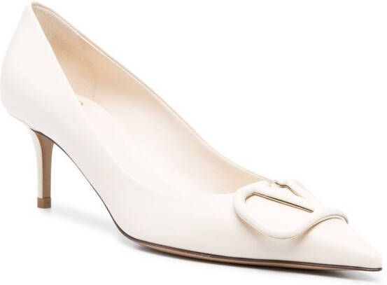 Valentino Garavani VLogo leren pumps Wit