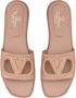 Valentino Garavani VLogo leren slippers Beige - Thumbnail 4